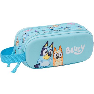 Penar 3D Bluey cu 2 compartimente, 21x8x6 cm