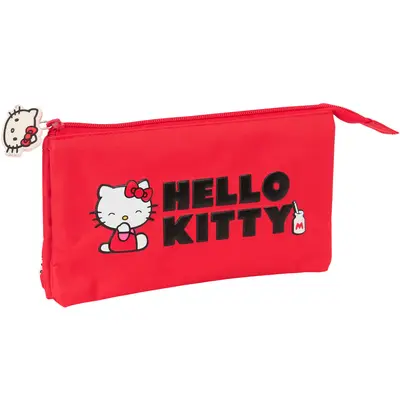 Penar Hello Kitty cu 3 compartimente, 22x12x3 cm