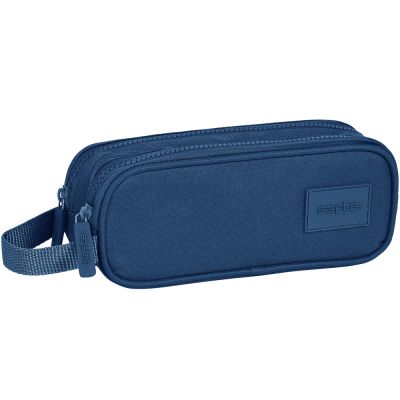 Penar Safta Basic Navy Blue cu 2 compartimente, 21x8x6 cm