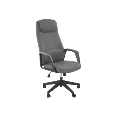 Scaun directorial hm razor, piele ecologica, mecanism multiblock, tetiera integrata,120 kg, gri drm10551