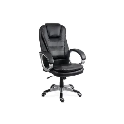 Scaun directorial off201s, piele ecologica, elegant, mecanism balans, 100 kg drm10590