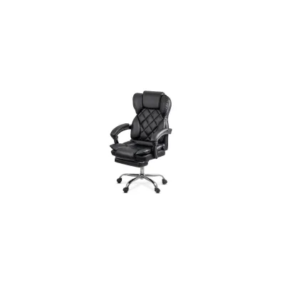 Scaun directorial off412, piele ecologica, mecanism asincron, robust, suport picioare retractabil, 120 kg drm10583