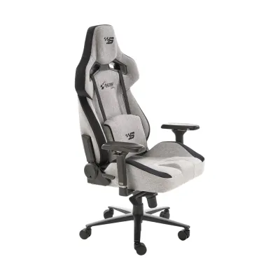 Scaun directorial pentru gaming hm alister, stofa, robust, cadru metalic, cotiere reglabile, multiblock,100 kg, gri drm10403