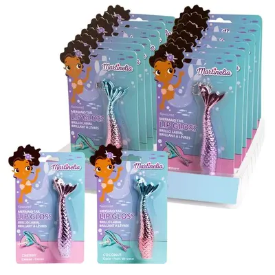 Set 12 luciuri de buze breloc Mermaid Tail, 79000BL, 1.9 g, Martinelia