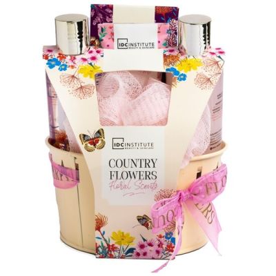 Set 5 produse de ingrijire corporala Country Flowers Bucket, 56234, IDC Institute