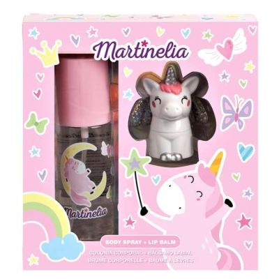 Set body mist si balsam de buze cu aroma de capsuni Mr Sweet Dreams Martinelia 24185PK, 103ml