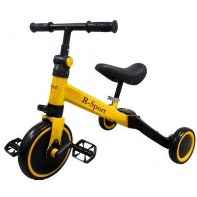 Bicicleta multifunctionala 4 in 1 cu pedale detasabile p8 r-sport - galben - resigilat edeedip8galben_resigilat