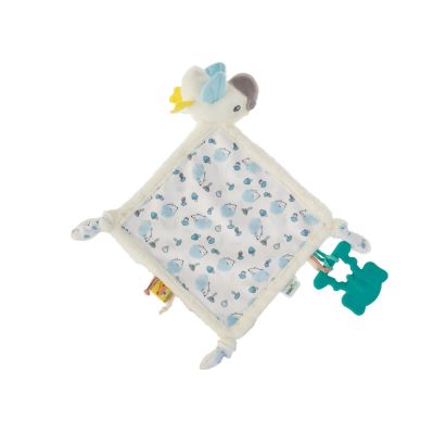 Jucarie dentitie cu paturica pathwork Bird, BabyJem, alb JEMbj_8582
