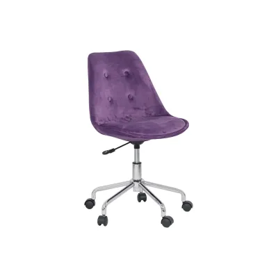 Scaun birou copii OFF 333, ergonomic, catifea, inaltime reglabila, baza cromata, pivotant, 80 kg DRM9027