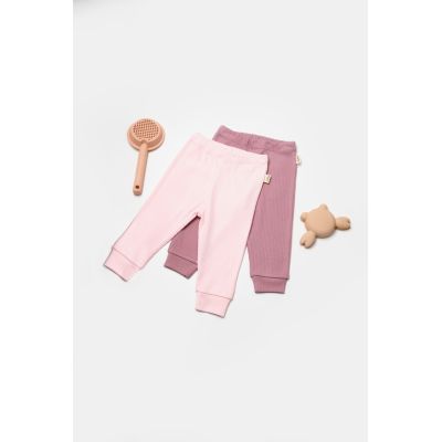 Set 2 pantaloni Bamboo, roz, BabyCosy, 50%bumbac+50% bambus (Marime: 6-9 luni) JEMBC-CSYB9030-6