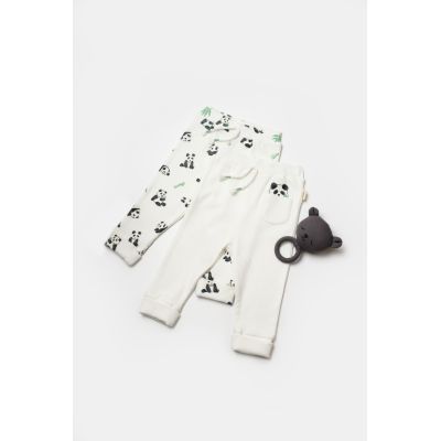 Set 2 pantaloni Panda, BabyCosy, 50%bumbac+50% bambus (Marime: 6-9 luni) JEMBC-CSYB9059-6