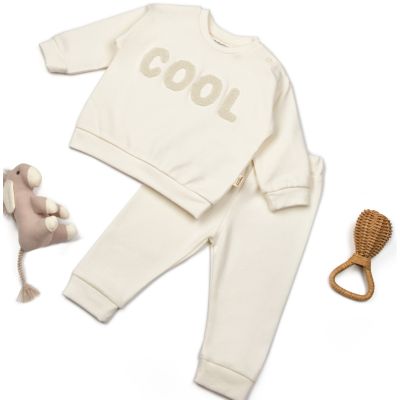 Set bluzita si pantaloni COOL - Ecru, BabyCosy (Marime: 12-18 Luni) JEMBC-CSYR4517-12