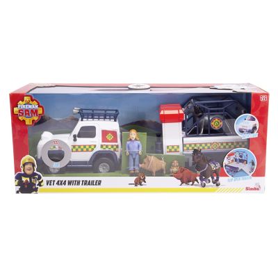 POMPIERUL SAM VEHICUL SALVARE ANIMALE CU FIGURINE SI REMORCA VIV109252624038