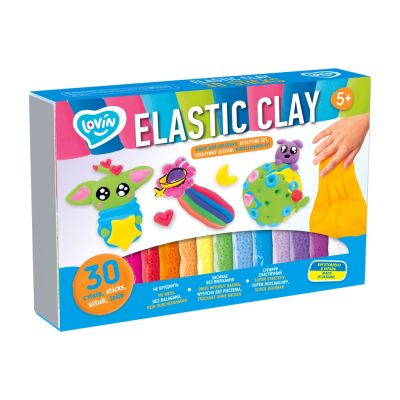 Set de creatie cu argila usoara 30 buc, Lovin - Elastic Clay KRTOK70141