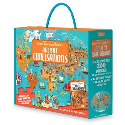 Cunoaste si exploreaza - puzzle civilizatii antice (200 piese)