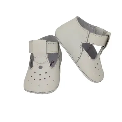 Sandale de botez T-bar (Culoare nappa: alb, Marime: 16)