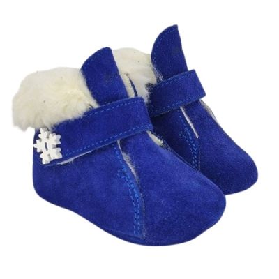 Ghetute BIT cu bareta-Imblanite (Culoare nappa: blu, Marime: 16, Decor: Fulg de nea)