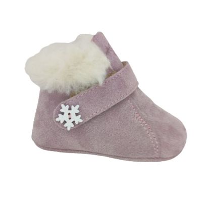 Ghetute BIT cu bareta-Imblanite (Culoare nappa: ciclam, Marime: 16, Decor: Fulg de nea)