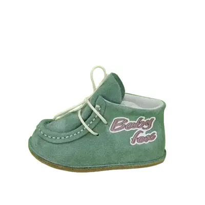 Botosei Mocasini Barefoot (Marime: 21, Culoare velur: Verde Oxide)