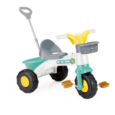 Prima mea tricicleta cu maner - pastel