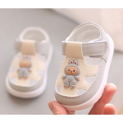 Sandalute gri cu ivoire pentru copii - bebe mb2025su20-2-p31