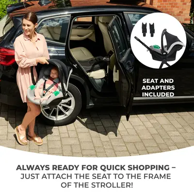 CARUCIOR KINDERKRAFT NEWLY, 3 IN 1, LIGHT GREY VIVKSNEWL00GRY300I