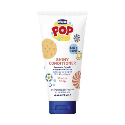 Balsam pentru un par stralucitor, Chicco POP cu aroma de prajitura cu vanilie, formula vegana, pentru copii si adolescenti, 150 ml CHC12374-9