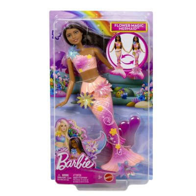 BARBIE PAPUSA SIRENA CU PAR BRUNET SI COADA ROZ VIVMTJDM73