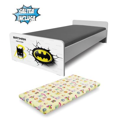 Pat Copii Economic Batman 2-8 Ani Cu Saltea Inclusa - Pc-p-mk-eco-btm-70