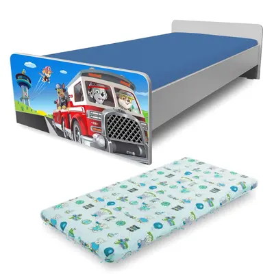 Patut Copii 2-12 ani Economic Paw Patrol 2,  Cu Saltea cu lana SafeNest Inclusa - Pc-p-mk-eco-paw2-80