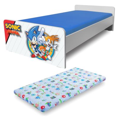 Pat Copii Economic Sonic 2-8 Ani Cu Saltea Inclusa - Pc-p-mk-eco-son-70