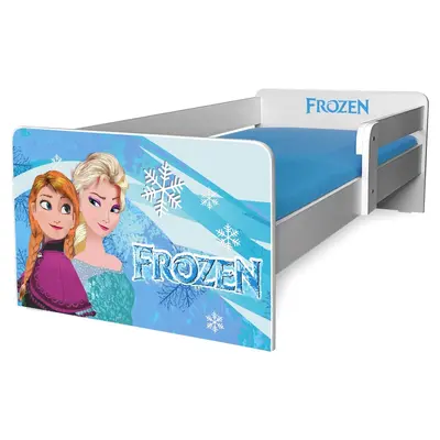 Pat Copii Frozen P1 2-8 Ani Cu Protectie Laterala Detasabila, Fara Saltea - Pc-p-frz-p1-70