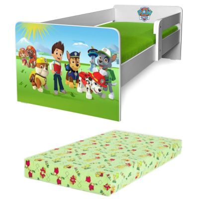 Pat Copii Paw Patrol P1 2-8 Ani Cu Paravane Detasabile/interschimbabile + Saltea Lux - Pc-p-lux-paw-p1-70