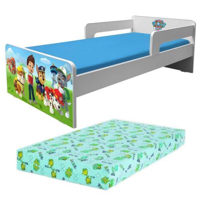 Pat Copii Paw Patrol P2l 2-12 Ani Cu Paravane Detasabile + Saltea Lux - Pc-p-p2l-paw-lux-80