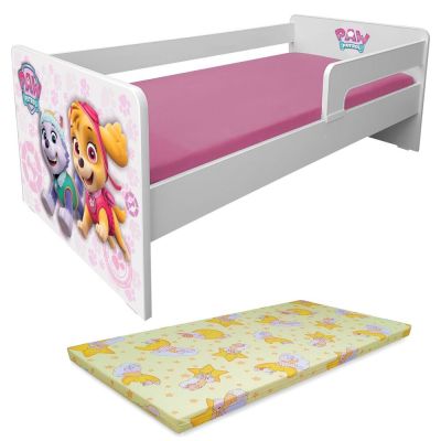 Pat Copii Paw Patrol Pink P1l 2-6 Ani Cu Paravane Detasabile/interschimbabile + Saltea Basic - Pc-p-bas-paw-pink-p1l-60