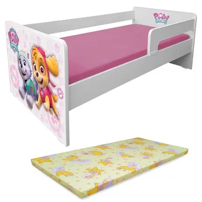 Patut fetite 2-6 Ani Paw Patrol Pink P1L + Saltea Light Pc-p-bas-paw-pink-p1l-60