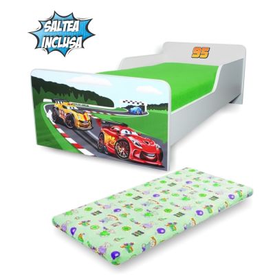 Pat Copii Start Racing 2-8 Ani Cu Saltea Inclusa - Pc-p-mok-rac-70
