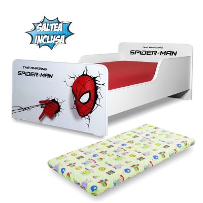 Pat Copii Start Spiderman 2-12 Ani Cu Saltea Inclusa - Pc-p-mok-spm-80
