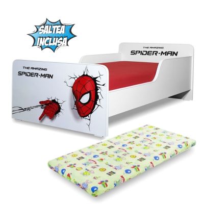 Pat Copii Start Spiderman 2-8 Ani Cu Saltea Inclusa - Pc-p-mok-spm-70