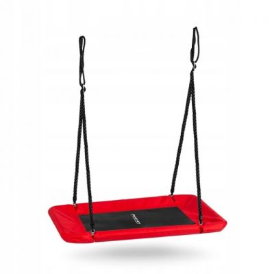 Leagan tip cuib pentru copii, dreptunghiular xxl, 110 x 70 cm, 150 kg, neo-sport 110501, rosu edeedi110501