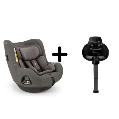 Nuna - set scaun auto rotativ i-size todl next thunder, 40-105 cm + baza isofix base next i-size pentru todl next, testat adac bbbcs14910tndglset