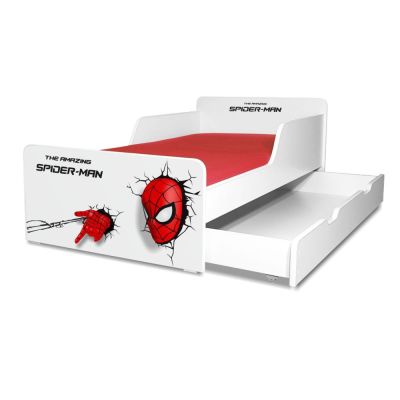 Pat Copii Spiderman 2-12 Ani Cu Sertar - Pc-p-spm-srt-80