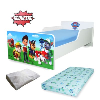 Pat Start Paw Patrol 2-8 Ani + Saltea 140x70x12 Cm + Husa Impermeabila - Pc-pch-pro-str-paw-70