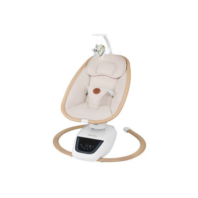 Balansoar si sezlong, Lionelo, Olivia, 2 in 1, Electric, Cu leganare 3D, 5 moduri de balansare in mai multe directii, Cu 13 melodii, Scaun pivotant la 180 grade, Reglabil, Cu arcada jucarii, Bej BYNLO-OLIVIA_BEIGE_NATURAL
