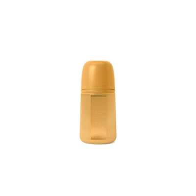 Biberon din silicon, 240ml, Colour Essence SX Pro debit mediu, galben muștar JEM8426420081177