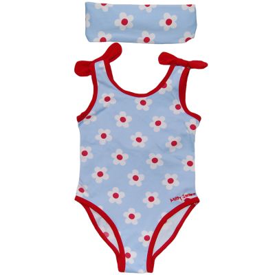 Costum de baie intreg Sky Daisy cu bandana, Mitty James, 2-3 ani