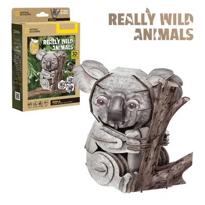 Cubic Fun - National Geographic Animale Salbatice Puzzle 3D Koala 60 piese ARTCUDS1176h