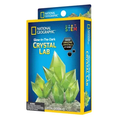National Geographic - Set educativ Mini laborator de crestere cristale verzi fosforescente ARTNG29608