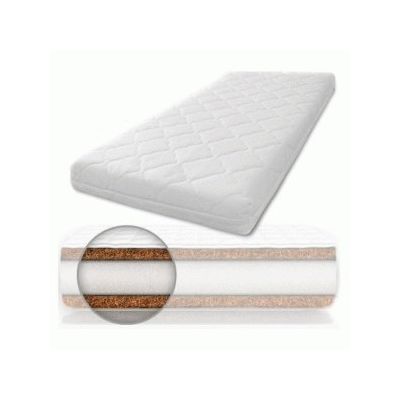 Saltea Patut Copii Fibra Cocos 120x60x10 cm Husa Detasabila, Lavabila,Antialergica EKDs90234