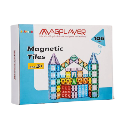 Set de constructie magnetic 3d - 106 piese